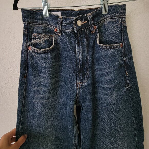 Zara TRF HIGH RISE WIDE LEG JEANS Size 2 - Picture 4 of 7